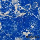 Muster Pool PVC-Folie 0,8 mm blau marmoriert auf weiß