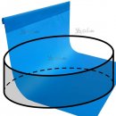 Pool Folie Innenhülle für Rundbecken 6,0 x 1,2 m Typ Überhangbiese 0,6 mm blau