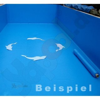 ElbeBlueline Schwimmbadfolie SBG150 Rolle 2,0 x 25 m gewebeverstärkt adriablau