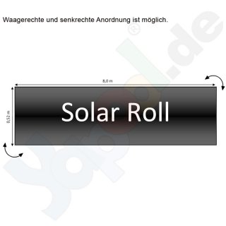 Solar Roll Pool Solarabsorber 8,0 m x 0,52 m 3,9 m²