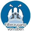 Filterzugang oben