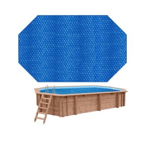 Air Bubble Cover for Wooden Oval Pool 'Caribic'