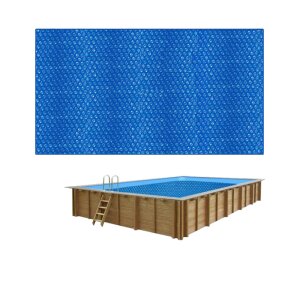 Air Bubble Cover for Wooden Square Pool 'Caribic'