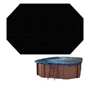 PEB Pool Cover for Wooden Oval Pool 'Caribic'