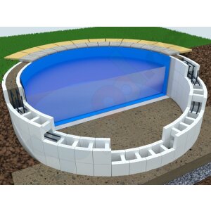 Styropor Pool - Rundbecken