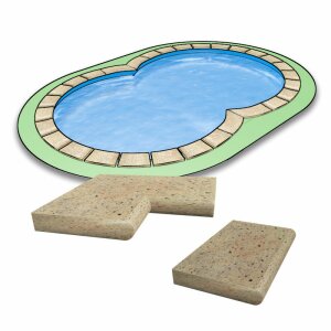 Concrete Pool Copings for 8-shaped Pools
