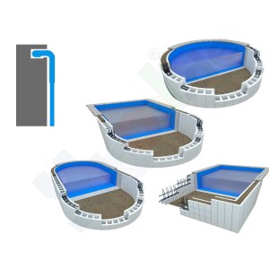 For Concrete and Styrofoam Pools, with Wedged Seam