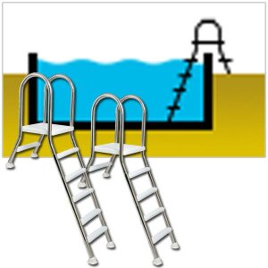 Pool Leitern für teilversenkte Schwimmbecken