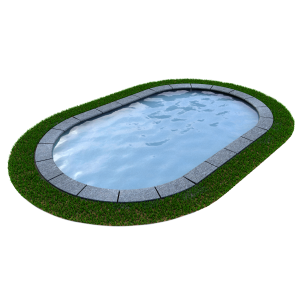 Natural Stone Pool Copings for Oval Pools