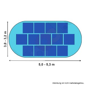 Set Pool PVC Luftkissen für PEB Abdeckung von Ovalbecken 5,0 x 3,0 m