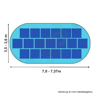 Set Pool PVC Luftkissen für PEB Abdeckung von Ovalbecken 7,37 x 3,6 m