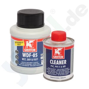 Paket Griffon PVC Kleber Dose WDF-5 125 ml & Reiniger 125 ml