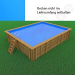 Pool liner for Wooden pool Bali 2,0x2,0x0,9m square pool, blue
