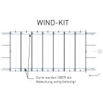 Wind & Snow Kit Wind for Walter Walu Pool Bar supported safety cover (strap length 7,0 m, stainless steel)