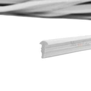 PVC - Profiled Rail white Roll 50 lfm.