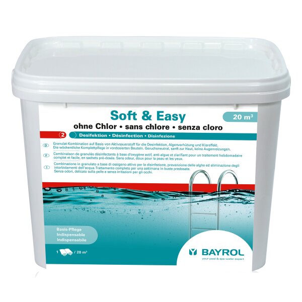 Bayrol Soft & Easy Aktivsauerstoff 8 Doppelbeutel Eimer 5,04 kg, chlorfrei, für Becken bis 30m³