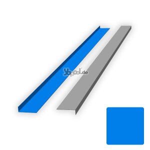 Folie-Verbundblech Folieblech Winkel 90° 5,0 x 5,0 x 100 cm adriablau innenbeschichtet
