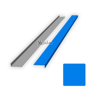 Folie-Verbundblech Folieblech Winkel 90° 12,0 x 4,5 x 100 cm adriablau außenbeschichtet