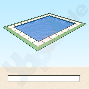 Pool Border Stones VENETIA straight for square pools 8,0 x 4,0 m white