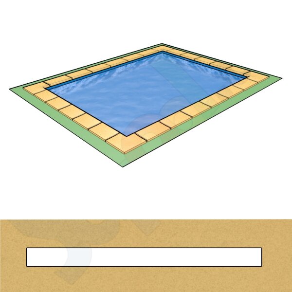 Pool Border Stones VENETIA straight for square pools 9,0 x 4,5 m sandstone yellow