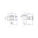 Set BWT Procopi Skimmer SL119-M + 4x Einlaufdüse + Bodenablauf Color - dunkelgrau
