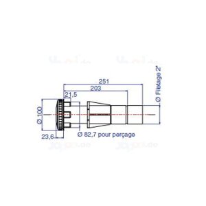 Set BWT Procopi Skimmer SL119-M + 4x Einlaufdüse + Bodenablauf Color - weiß
