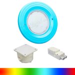 Paket 1x BWT Procopi LED Pool Scheinwerfer farbig RGB PL-06V-M - Blende adriablau