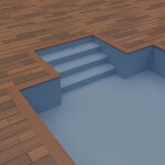BWT Procopi Poolfolie für Treppe außen S-Liner 0,9 mm rutschfest graublau