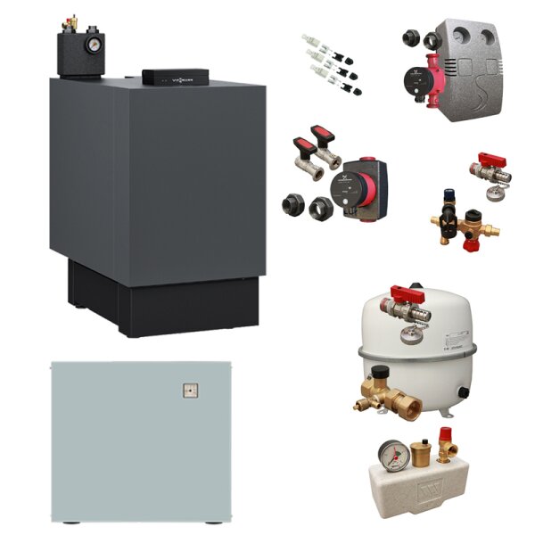 Paket Öl-Brennwertkessel Viessmann Vitoladens 300-C modul. 19,3 kW Speicher LSP 200 L