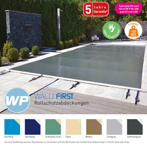 Walter Walu Pool Prestige Rollschutzabdeckung 4,6 x 10,1 m rechteckig Schweizer Grün