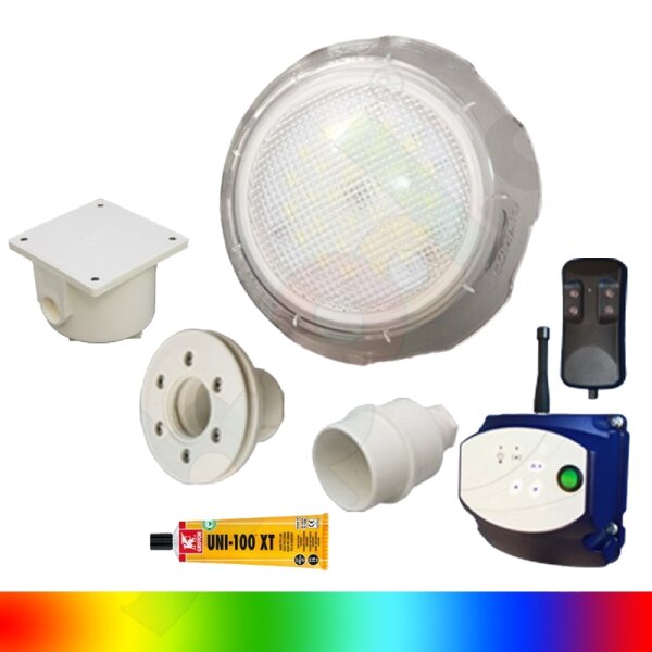 Paket 1x Seamaid Mini LED Scheinwerfer Poolscheinwerfer RGB 120 lm