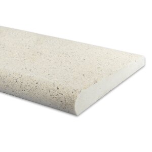 Pool Border Stones Concrete Ovalbecken 4,0 x 8,00 m wave shaped sand coloured