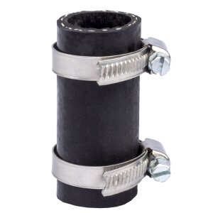 Nozzle connector piece 25 x 3 x 70 mm with 2 VA clamps...