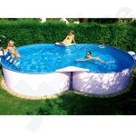 PROFI 8-shaped pool FAMILY+ 5,25 x 3,2 m 1,2 m - Inner liner 0,8mm - Colour: adriablue - with aluminium combi-handrail