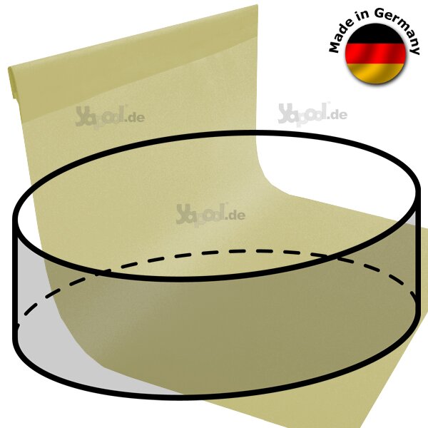 Pool Liner for Round Pools 6,0 x 1,2 m Type overhanging seam 0,8 mm sand