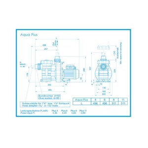 Aquatechnix Aquaplus 8 Filter Pump - 11 m³/h