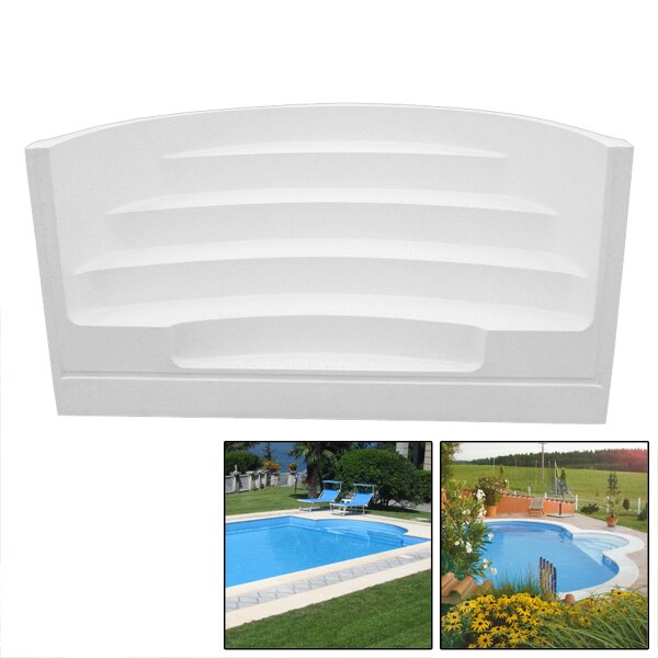 Dom Composit Pooltreppe Römische Treppe Classic 5 stufig, 3,0 m weiss