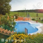 Dom Composit Pooltreppe Ecktreppe 4 stufig, 2,0 x 2,0 x 1,5 m weiss