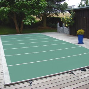 Bar supported safety cover Walu Pool Starlight 4,4 x 9,4 m light green square
