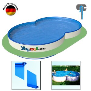 PROFI 8-shaped Pool FAMILY 8,55 x 5,0 x 1,5 m liner blue...