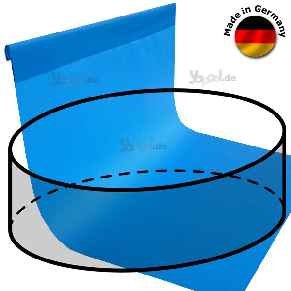 Pool Folie Innenhülle für Rundbecken 5,0 x 1,2 m Typ Keilbiese 0,8 mm blau
