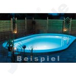 PROFI Oval Pool SWIM 7,0 x 3,5 x 1,2 m Liner sand 0,8 mm Combi-Handrail