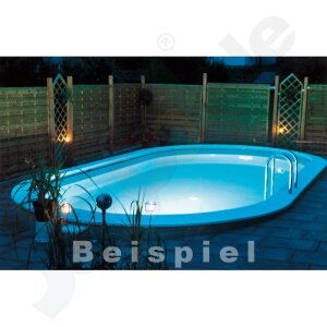 PROFI Oval Pool SWIM 7,0 x 3,5 x 1,5 m Liner blue 0,8 mm Combi-Handrail
