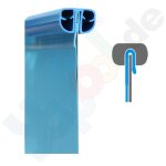 Muster PVC Standard Handlauf blau ca. 15 cm von Stahlwand Pool Schwimmbecken
