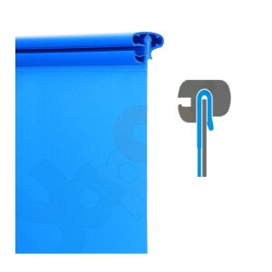 Muster PVC Kombi Handlauf blau ca. 15 cm von Stahlwand...