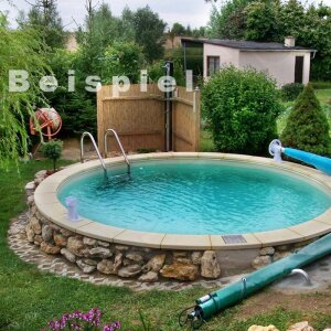 Premium Pool Package B Round Pool PROFI FUN 3,0 x 1,5 m Liner 0,8 mm blue