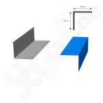 Sample Liner - Edge Profile corner 5,0 x 5,0 x 10 cm adriablue coating outside