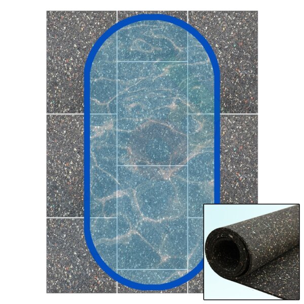 Set Yapool Protect 60 Liner Protection Mat for Oval Pool 5,0 x 3,0 m