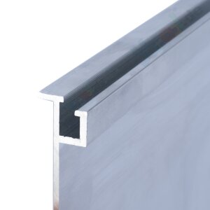 aluminium  hook-in rail inflexible 1 rm for Pool liner inner cover with wedged seam