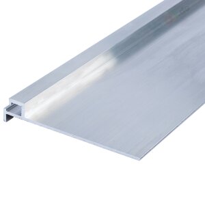 aluminium  hook-in rail inflexible 1 rm for Pool liner inner cover with wedged seam